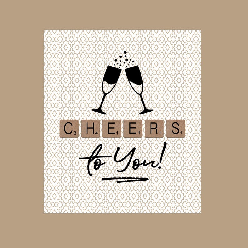 Congratulations Card, Well Done Card, Divorce Card, Cheers to You Card, New Job Card, Graduation Card, Leaving Card, Celebration Card image 1