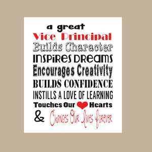 Vice Principal Appreciation Gift, Vice Principal Print, Vice Principal Printable, End of Year Gift, Teacher Appreciation, Instant Download