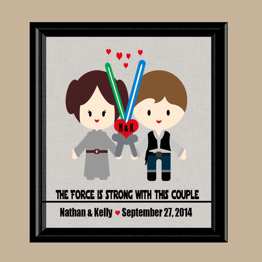 Star Wars Wedding Gift Star Wars Anniversary Gift Geek Etsy