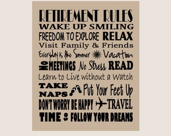 Retirement Subway Art, Retirement Gift, Retiree Gift, Thank You Gift, 2024 Retirement Printable, Retirement Poster, Instant Download