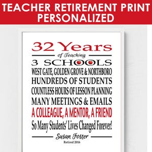 Teacher Retirement Gift, Retired Teacher Gift, Teacher Appreciation Gift, Teacher Gift, Retirement Gift - PDF Digital File