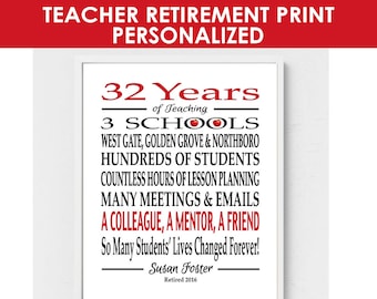 Cadeau de retraite d&#39;enseignant, cadeau d&#39;enseignant à la retraite, cadeau d&#39;appréciation d&#39;enseignant, cadeau d&#39;enseignant, cadeau de retraite - fichier numérique PDF