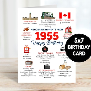 1955Feiten verjaardagskaart, 70e verjaardagskaart, verjaardag, 70e verjaardag, The Big 70 Card, Canada verjaardagskaart 1955