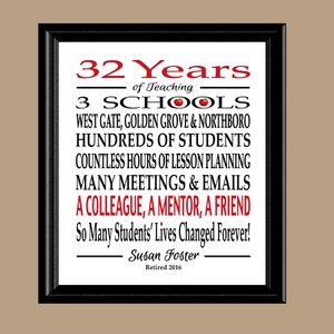 Teacher Retirement Gift, Retired Teacher Gift, Teacher Appreciation Gift, Teacher Gift, Retirement Gift PDF Digital File image 2