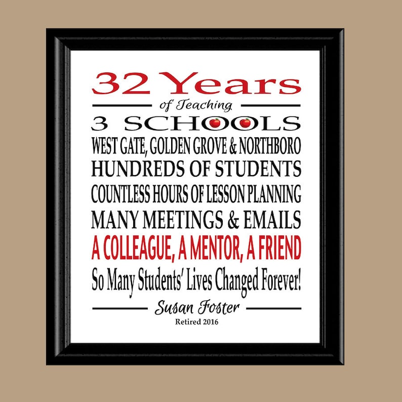 Teacher Retirement Gift, Retired Teacher Gift, Teacher Appreciation Gift, Teacher Gift, Retirement Gift PDF Digital File image 2