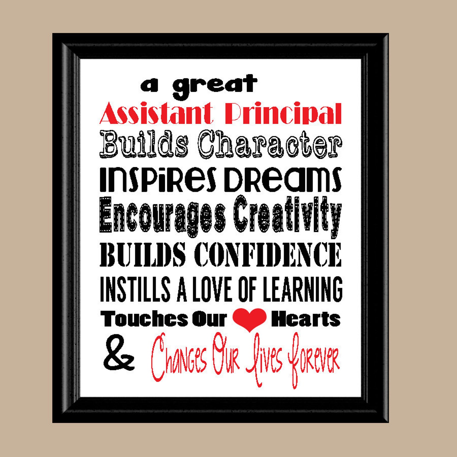Assistant Principal Appreciation Gift, Assistant Principal Christmas Gift, Bosses Day Print