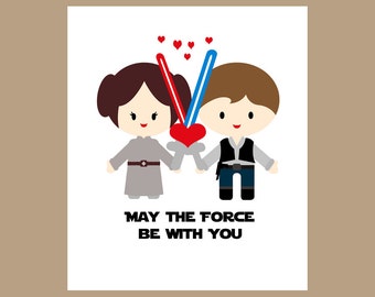 Star Wars-trouwkaart, Star Wars-huwelijkscadeau, Geek-trouwkaart, trouwkaart voor paar, nerd-trouwkaart, Star Wars-valentijnskaart