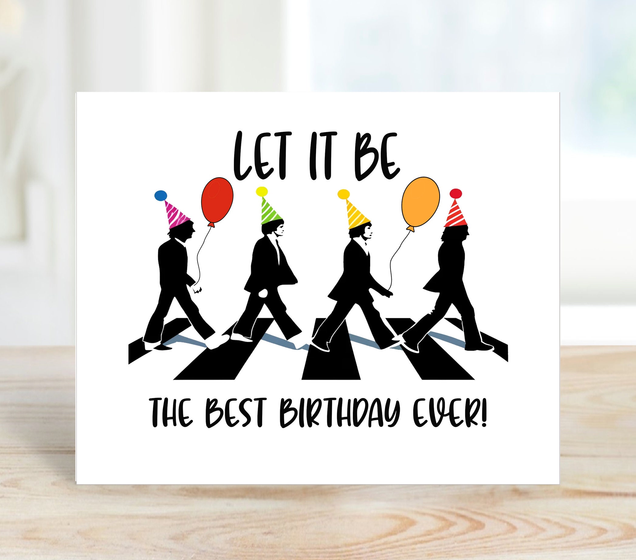 Handmade Personalised Beatles Birthday Card - 50th 60th 70th Any Age