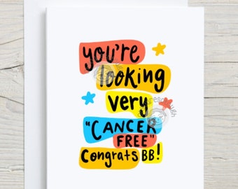 Cancer Remission Card - Cancer Support Card - Cancer Free BB - Cancer Survivor Gift - End of Chemo Card - Funny Cancer Card - Cancer Card