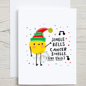 Cancer Christmas Card - Funny Cancer Card - Cancer Encouragement Card - Cancer Support Card - Cancer Card - Chemo Card