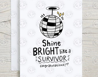 Cancer Survivor Card - Cancer Support Card - Cancer Remission - Cancer Survivor Gift - End of Chemo Card - Funny Cancer Card - Cancer Card
