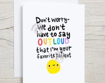 Funny Doctor Thank You Card  - Doctor Greeting Card - Doctor Thank You Gift - Doctor Card - Doctor Appreciation Gift - Doctor Funny