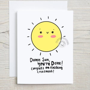 End of Cancer Treatment Card - End of Chemo Card - Cancer Card - Chemo Card - Funny Cancer Gift - Cancer Survivor - Cancer Support Card
