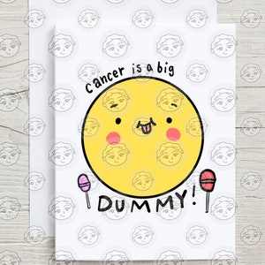 Cancer is a Big Dummy Card - Cancer Encouragement Card Funny - Cancer Support - Cancer Card - End of Chemo Card - Cancer Survivor Card