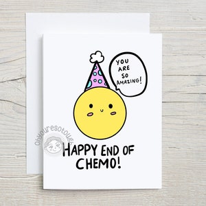 End of Chemo Card  - End of Chemo Celebration - Cancer Card - Chemo Card - Funny Cancer Gift - Cancer Survivor - Cancer Support Card