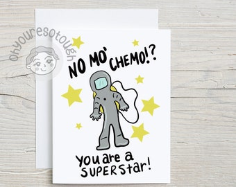 End of Chemo Card - No Mo' Chemo - Chemo Card - Chemo Gift - End of Chemo Gift - Cancer Survivor Card