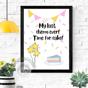 Printable Last Day of Chemo Sign - Last Chemo Sign - Digital Download - Printable Sign Last Chemo - End of Chemo