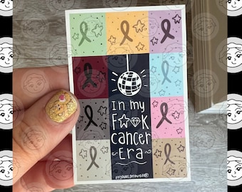 Fuck Cancer Era Magnet - Funny Cancer Magnet - Funny Cancer Gift - Funny Nurse Gift - Cancer Patient Gift - Chemo Gift - Oncology Nurse Gift