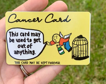 The Cancer Card - Funny Cancer Gift - Option to Add Magnet - Cancer Encouragement - Cancer Survivor Gift - Cancer Fighter Gift - Cancer Card