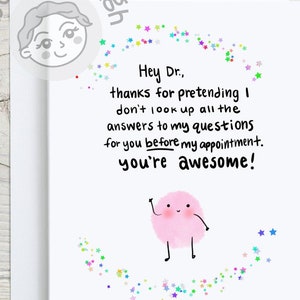 Funny Doctor Thank You Card  - Dr Google - Doctor Thank You Gift - Doctor Card - Doctor Appreciation Gift - Doctor Funny