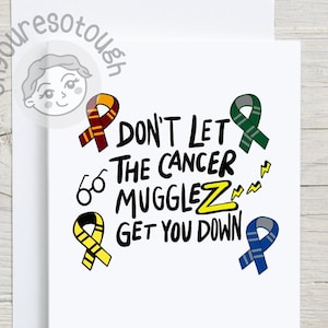 Cancer Encouragement Card Funny - Cancer MuggleZ - Cancer Support - Cancer Fighter - End of Chemo Card - Cancer Survivor Card - Cancer Card