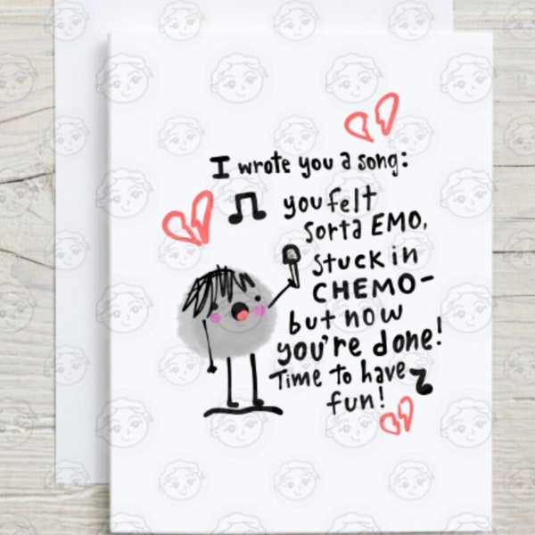 End of Chemo Card - Chemo Song - Funny Chemo Card - Funny Cancer Card - Cancer Greeting Card - Cancer Humor - Last Chemo - Final Chemo