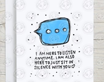 Sympathy Card - Cancer Card - Cute Minimalist Support Card - Encouragement Card for Friend - Cancer Support Card - Hard Time Card