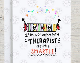 Funny Card for Therapist - Therapist Thank You Card - Funny Therapist Gift - Therapist Greeting Card - Therapist Humor - Therapy Humor