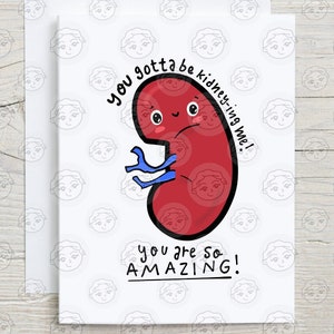 Kidney Transplant Card - Kidney Donor Card - Kidney Donor Gift - Organ Donation Card - Organ Donor Thank You - Kidney Donation