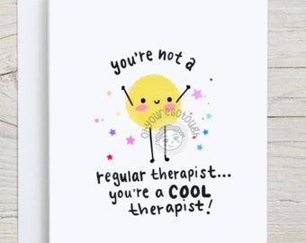 Funny Card for Therapist - Therapist Thank You Card - Funny Therapist Gift - Therapist Greeting Card - Therapist Humor - Therapy Humor