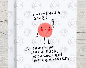 Cancer Greeting Card Funny - Cancer Song - Cancer Encouragement - Cancer Fighter - Chemo Gift - Cancer Card - Cancer Fighter Gift