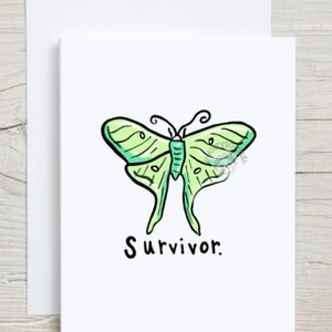 Cancer Survivor Card - End of Chemo Card Cute - Cancer Card - Chemo Card - Funny Cancer Gift - Cancer Survivor - Cancer Support Card