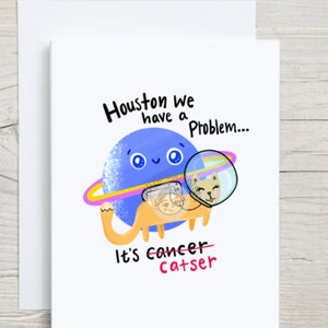 Cancer Encouragement Card Funny - Cancer Cat Card - Cancer Support Card - Cancer Fighter - End of Chemo Card - Cancer Survivor Card