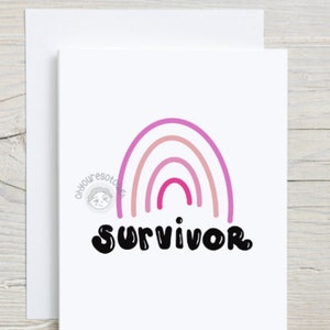 End of Chemo Card Minimalist -  Multi Color Rainbows - Cancer Card - Chemo Card - Funny Cancer Gift - Cancer Survivor - Cancer Support Card