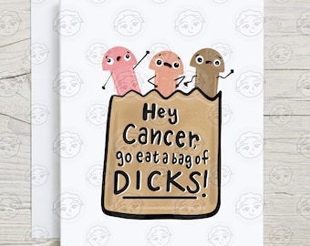 Funny Cancer Card - Cancer Greeting Card - Funny Cancer Gift - Cancer Support - Cancer Fighter - End of Chemo Card - Cancer Survivor Card