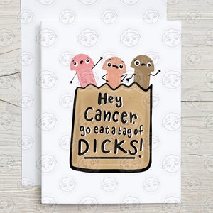 Funny Cancer Card - Cancer Greeting Card - Funny Cancer Gift - Cancer Support - Cancer Fighter - End of Chemo Card - Cancer Survivor Card