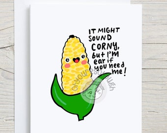 Funny Cute Support Card - Encouragement Card - Inspirational Card - I Love You Card - Sympathy Card - Humor Friend Support Card