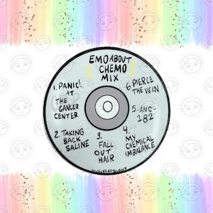 Emo About Chemo Mix Vinyl Sticker - Funny Cancer Sticker - Funny Cancer Gift - Cancer Survivor Gift - Cancer Awareness - Chemo Gift