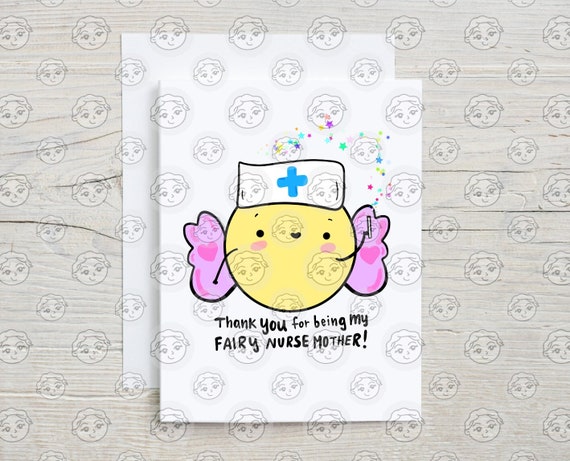 Carte mère fée infirmière carte de remerciement infirmière carte pour  infirmière cadeau de remerciement pour infirmière carte infirmière