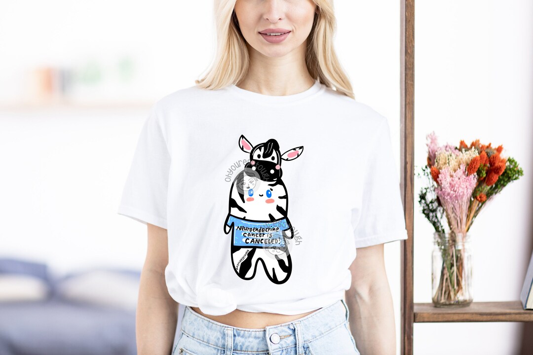 Neuroendocrine Cancer Shirt Zebra Ribbon Cancer Shirt Neuroendocrine