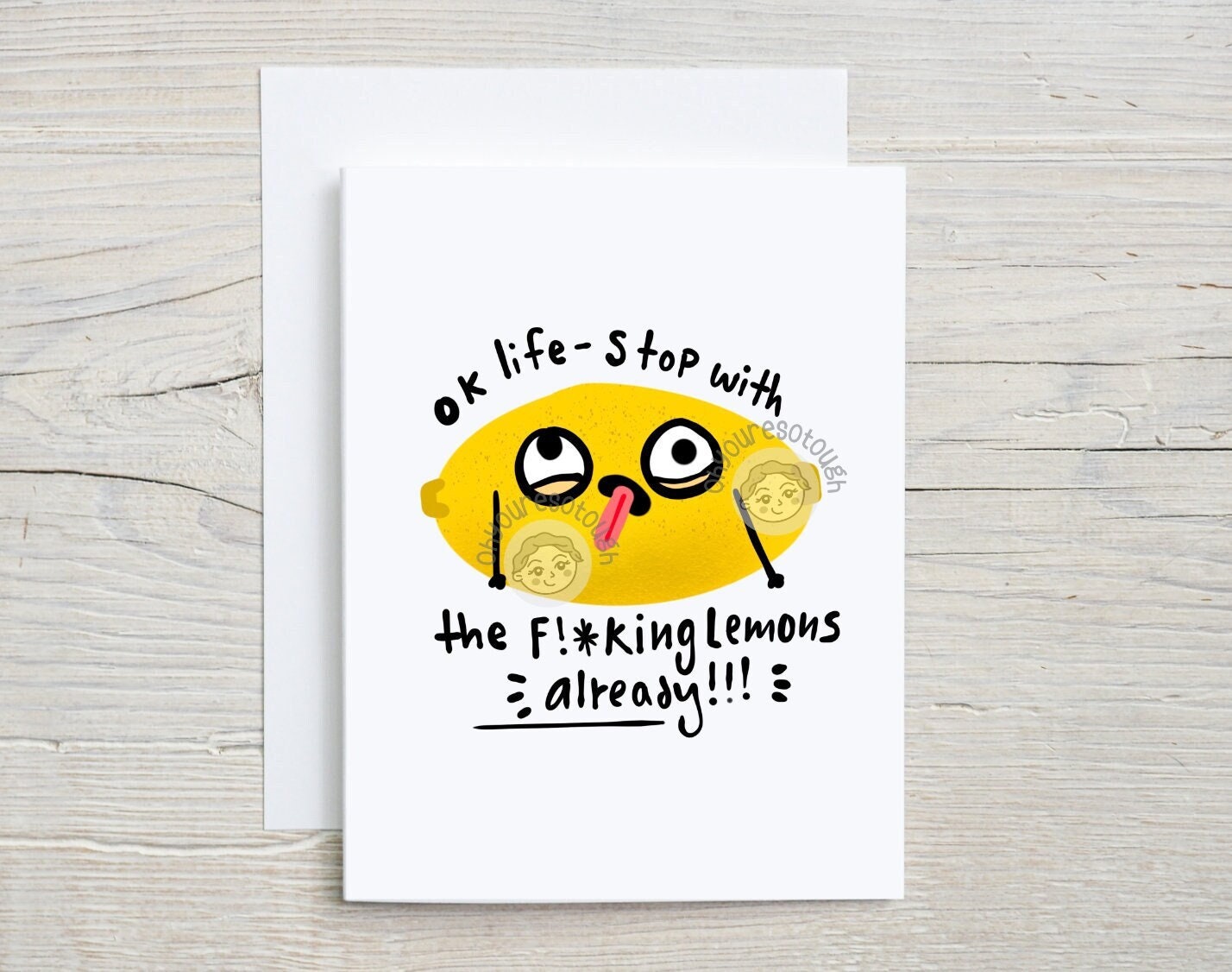 Funny Cute Support Card - Encouragement Card - Inspirational Card - I Love You Card - Sympathy Card - Humor Friend Support Card