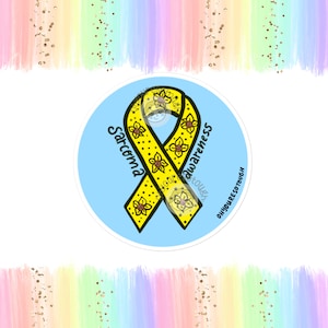 Sarcoma Sticker - Sarcoma Awareness Sticker - Sarcoma Cancer Sticker - Sarcoma Cancer - Sarcoma Sunflower - Cancer Sticker