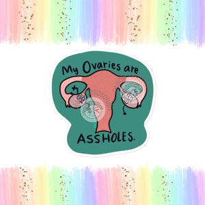 Ovarian Cancer Sticker Funny - Ovarian Cancer Awareness - Ovarian Cancer Gifts - Ovary Sticker - Ovaries Sticker - Ovaries Art