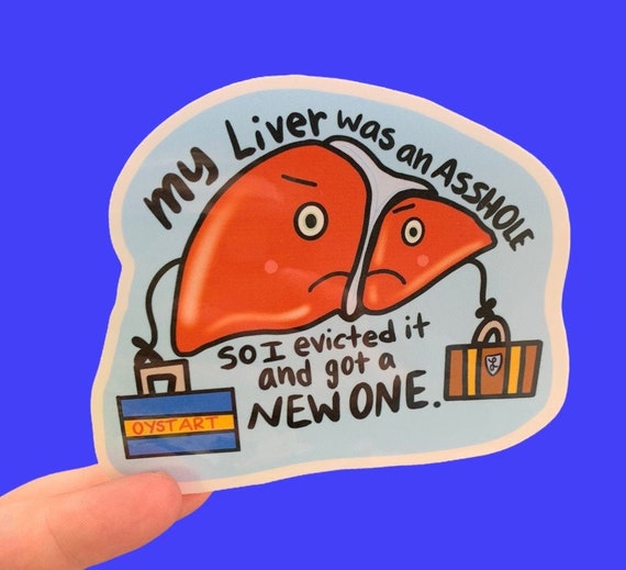 Liver Transplant Sticker Funny Liver Transplant Gift Liver Etsy