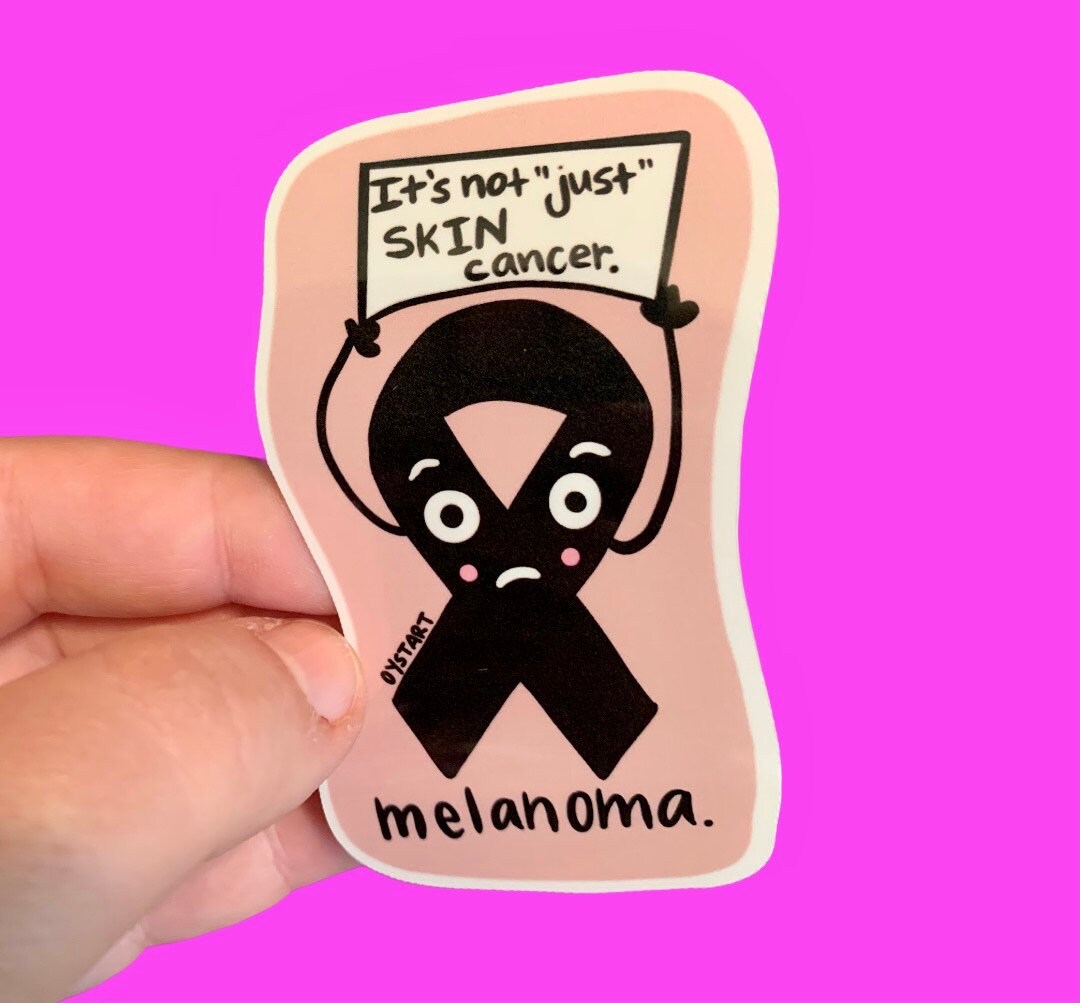 Melanoma Cancer Sticker Skin Cancer Sticker Melanoma Etsy
