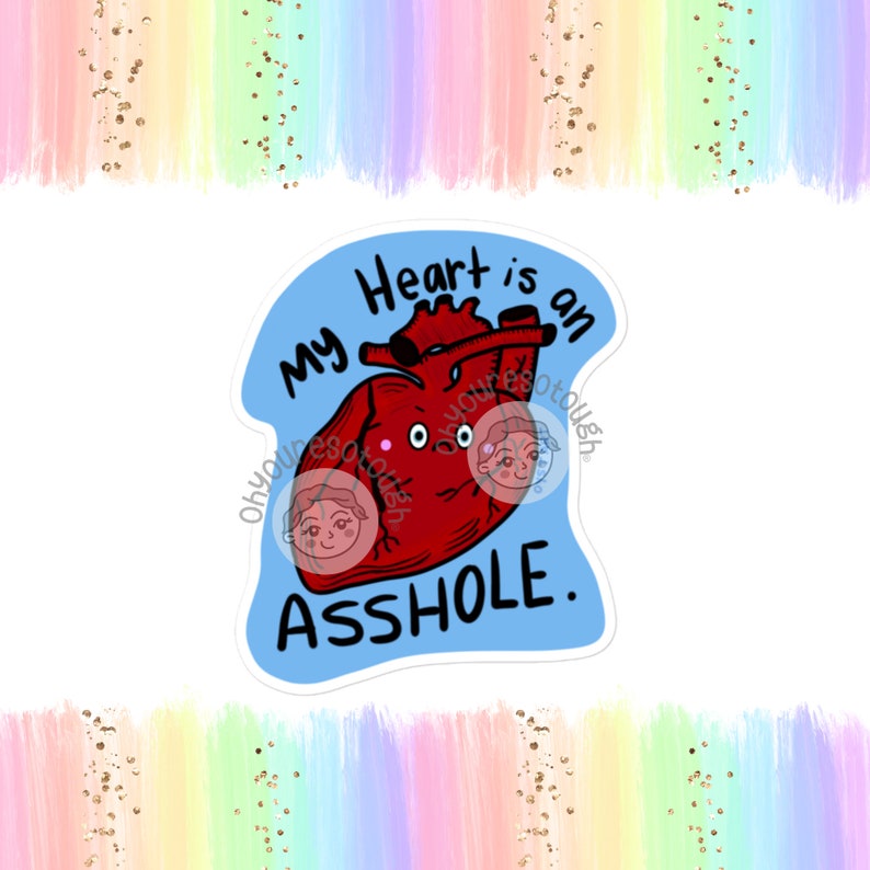 Heart Disease Sticker Funny - Heart Disease Awareness - Heart Disease ...