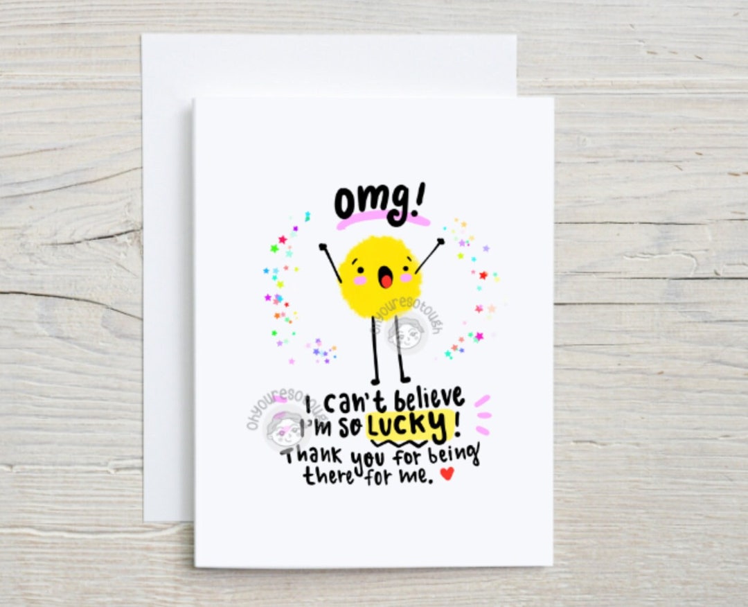 Caregiver Card - Caregiver Thank You Card Cute Funny - Caregiver Gift ...