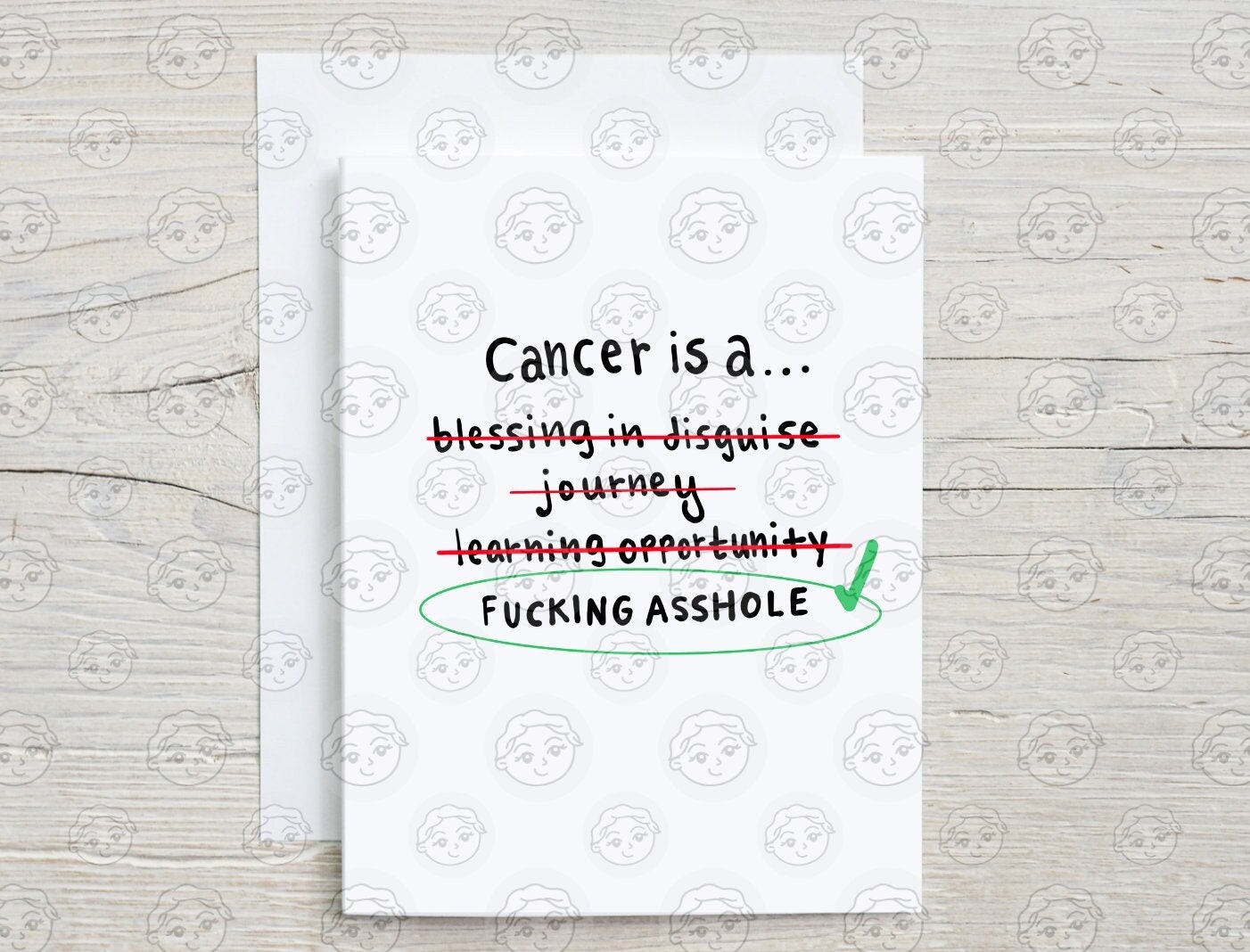 Cancer Support Card Funny - Cancer is Not a Journey - Cancer Card ...