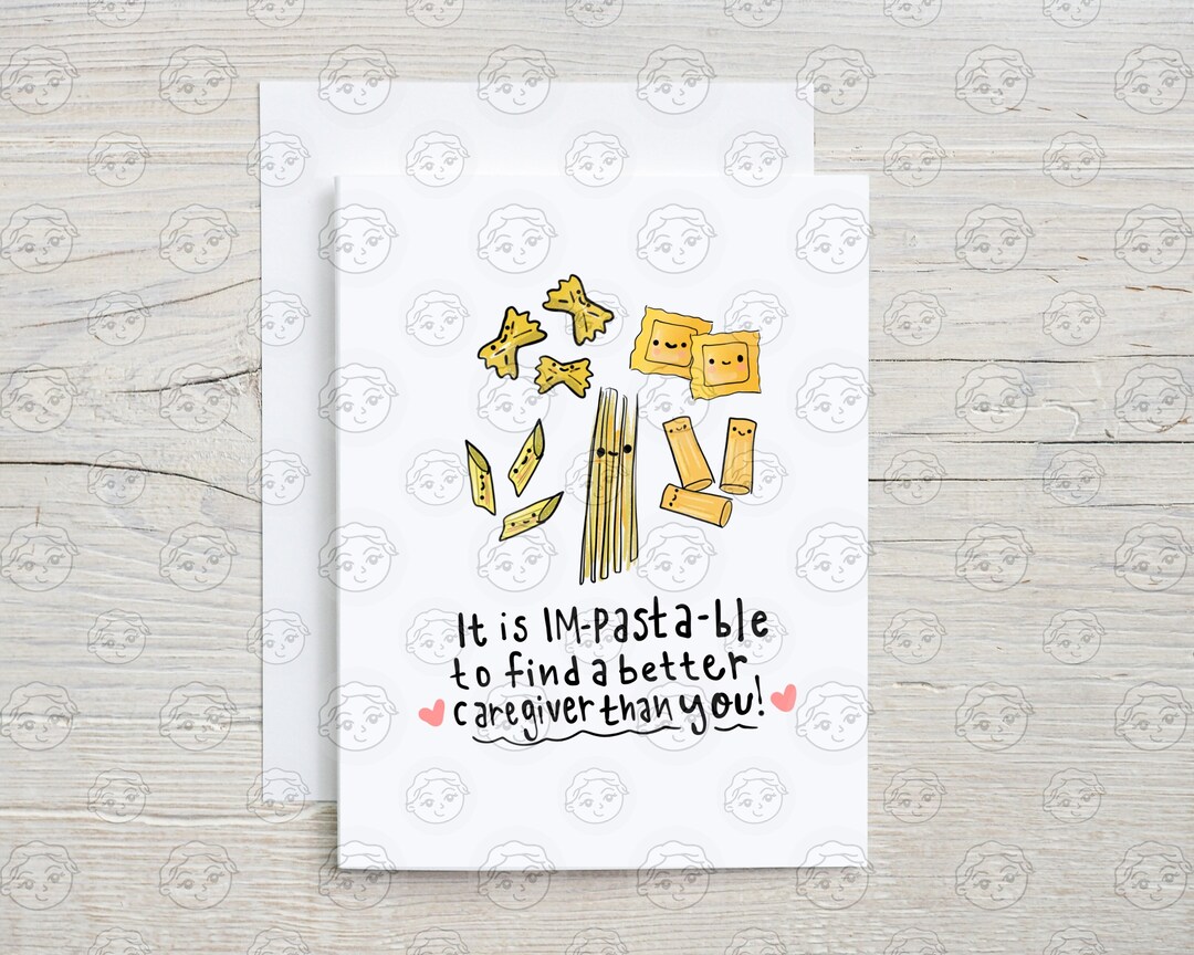 Caregiver Card Caregiver Thank You Card Cute Funny Caregiver Gift ...