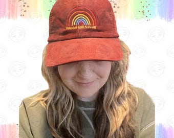 Tough Girls Club Embroidered Corduroy Hat - Funny Cancer Gift - Cancer Support Gift - Chemo Hat - Chemo Cap - Cancer Encouragement Gift